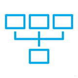 An icon symbolizing interfaces with open APIs.