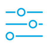 An icon symbolizing low code, no code automation.