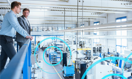 A smart factory using the Asset Tracking solution.